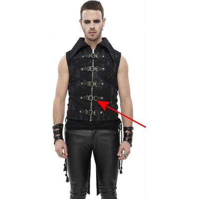 vesta DEVIL FASHION Deus Punk Buckled