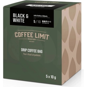 COFFEE LIMIT Пликче за кафе COFFEE LIMIT DRIP Черно и бяло 5 x 10 г