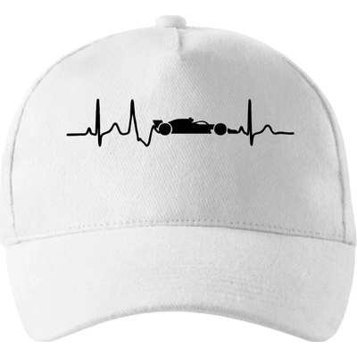 EKG formula so zahnutým šiltom a látkovou sponou Biela