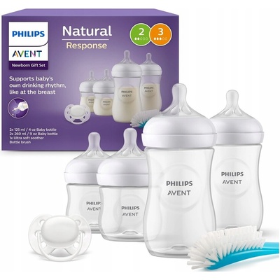 Philips Avent Novorozenecká startovní sada Anti-colic s ventilem AirFree + krém na bradavky 30 ml dárková sada