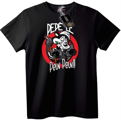 NOONEBRAND Тениска Pepe Le Pew Pew - 2XL, White
