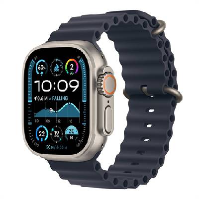 Apple Watch Ultra 2, 49mm, prírodné titánové púzdro, modrý oceánsky remienok MX4D3CS/A