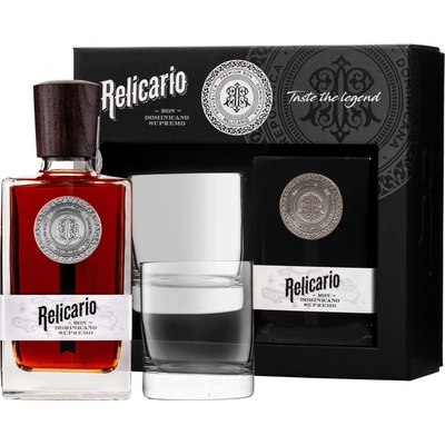 Relicario Ron Dominicano Supremo 40% 0,7 l (dárčekové balenie 1 pohár)