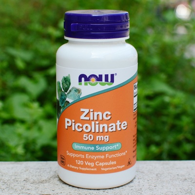 Now Picolinate Zinok pikolinát 50 mg 120 rostlinných kapsúl