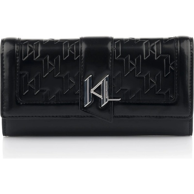 Karl Lagerfeld peňaženka K SADDLE CHAIN CONT. FLAP WT None čierna