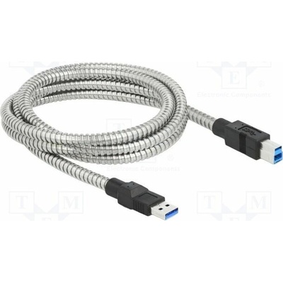 Delock 86779 USB A vidliceUSB B vidlice 2m stříbrný