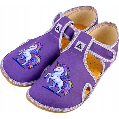 Detské Barefoot papuče Antal Rascal Unicorn Purple