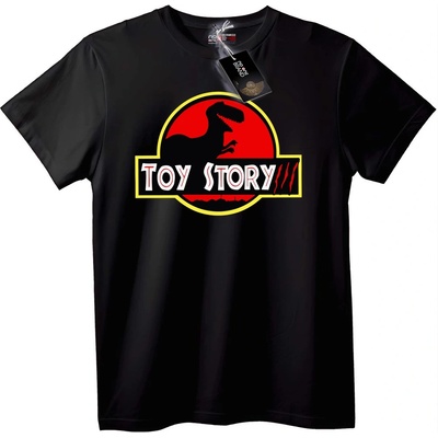 NOONEBRAND Тениска Toy Story в стил Jurassic Park - M, White