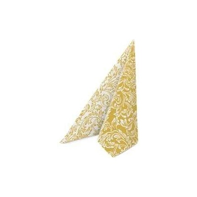 PAW AIRLAID Obrúsky Reverse Baroque etude gold 50 ks 40x40cm