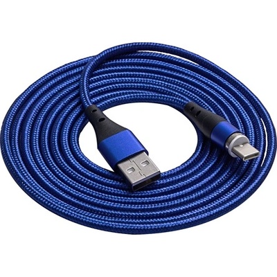 Akyga AK-USB-43 магнитен кабел за пренос на данни от USB-C към USB-A 2.0 M/M, 2 м, син, 18W (AK-USB-43)