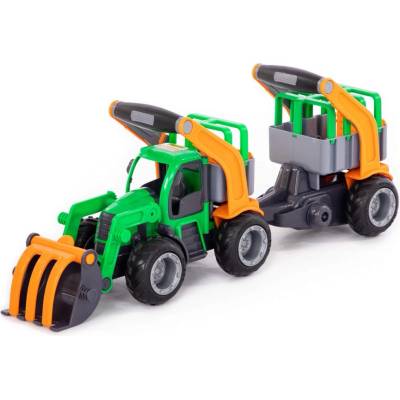 Polesie Traktor GripTruck nakladač s návěsem pro přep. zvířat