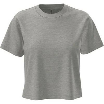 Next Level Apparel Dámske crop tričko NX7610 Heather Grey