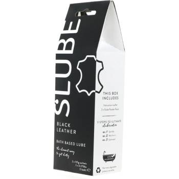 Slube Black Leather Bath Based Lube 2x125g