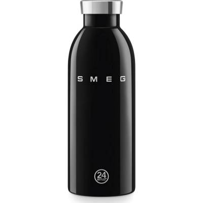 SMEG Термо бутилка SMEG Clima 50's Style WBF01BL, 500 мл, Херметично затваряне, Двустенна, Неръждаема стомана 18/8, Черен (WBF01BL)