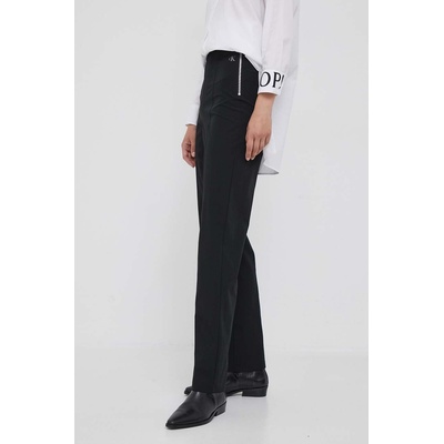Calvin Klein Jeans Панталон Calvin Klein Jeans в черно със стандартна кройка, с висока талия (J20J222336)