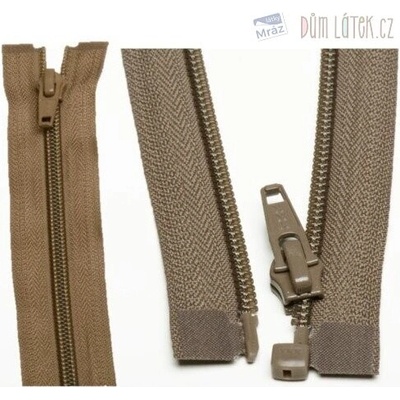 YKK Zips špirálový deliteľný hnedý 35 cm