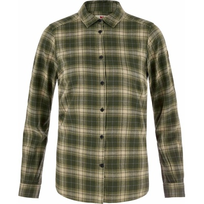 Fjällräven Övik Classic Flannel Shirt W Deep Forest-Fossil