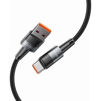 Tech-Protect Кабел с въжена оплетка за устройства с USB-C порт (50 см) - Tech-Protect Ultraboost USB-A to USB-C Cable 66W (черен) (THP2496)