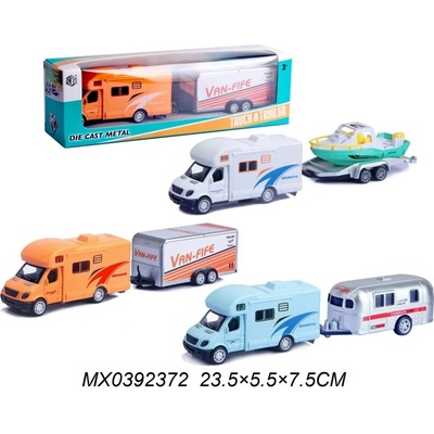 Alltoys Karavan s přívěsem bílý