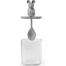 Qualy Design 10365 Dóza se lžičkou Lucky Mouse 250 ml