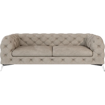 ROPEZ Сиво-бежов кадифен диван 225 cm Chelsea - Ropez (Chelsea Sofa 2,5os. Riviera 16 Srebrne)