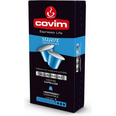 Covim Alluminio Suave 10 бр. капсули безкофеиново кафе за Nespresso система