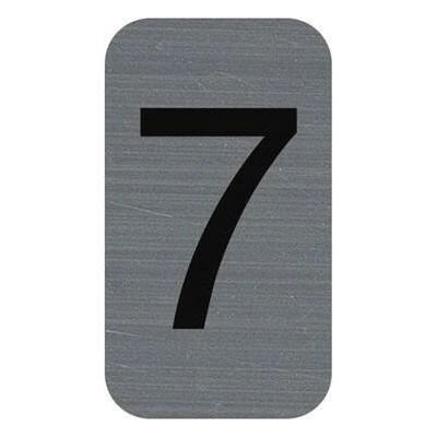 Informačná tabuľka, samolepiaca, 2,5 × 4,4 cm, s hliníkovým vzhľadom, EXACOMPTA, č. 7 67187E