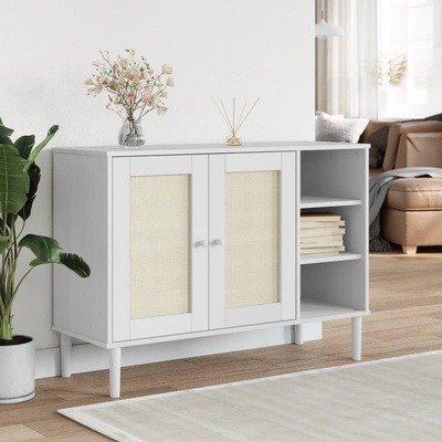 vidaXL 11461.358029 příborník SENJA ratanový vzhled 112 x 40 x 80 cm borovice