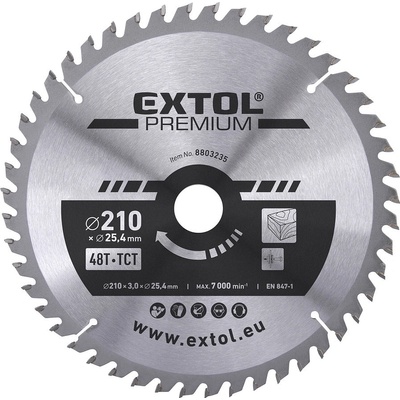 EXTOL PREMIUM 8803235 Pílový kotúč 210x2,2x25,4/30 mm 48 zubov