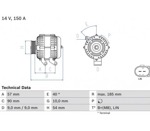Alternátor BOSCH 0 986 047 930