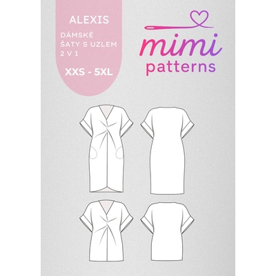 Dámský střih na šaty s uzlem Alexis 2v1 | MIMI patterns - Česky – Zboží Dáma
