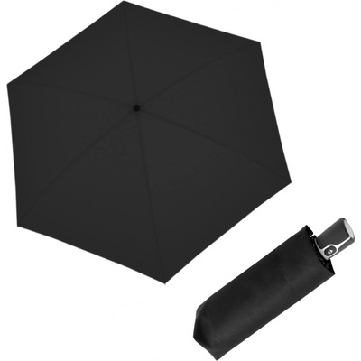 Doppler Fiber Micro Flat uni black - dámsky/pánsky plne automatický dáždnik