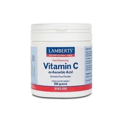 LAMBERTS Хранителна добавка витамин Ц на прах, Lamberts Vitamin C as Ascorbic Acid 250gr