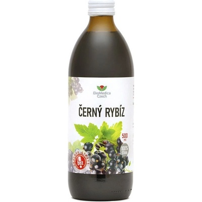 EkoMedica Czech Čierne ríbezle 100% šťava z čiernych ríbezlí 0,5 l