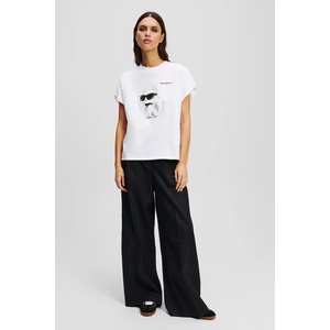 Karl Lagerfeld тениска дамска от памук IKON AQUARELLE (A2W17115) - answear - 123,20 лв