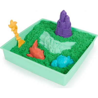 Kinetic Sand Sandbox Set zelená hrací písek