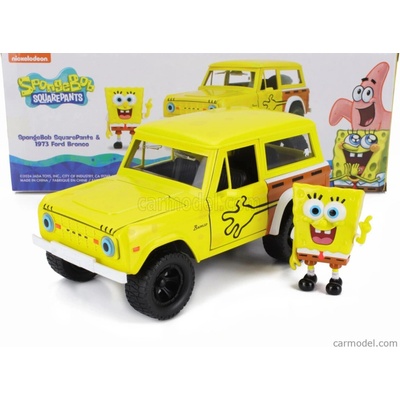 Jada Ford usa Bronco With Squarepants Spongebob Figure 1973 Žlutá 1:24