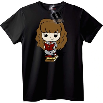 NOONEBRAND Тениска Chibi Момиче Книголюбител - L, White