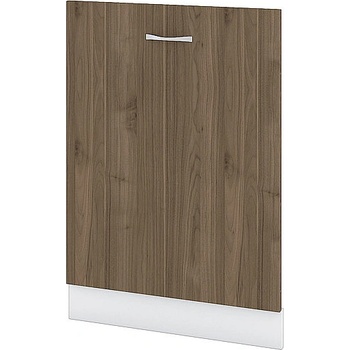 ИРИМ Врата с цокъл за вградена съдомиялна Сити БО-39 бяло гладко / орех адмирал 60 см