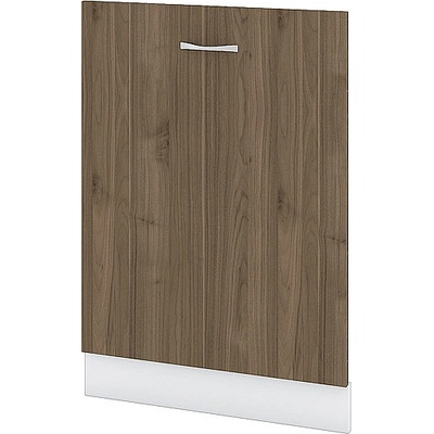 ИРИМ Врата с цокъл за вградена съдомиялна Сити БО-39 бяло гладко / орех адмирал 60 см