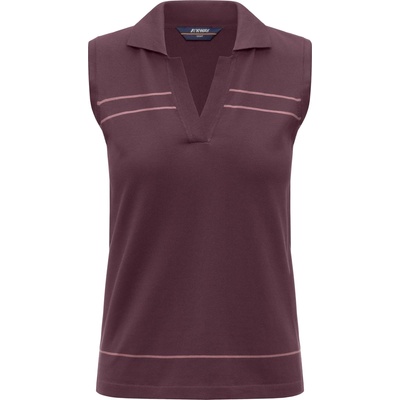 K-Way Дамска поло тениска K-Way Women's Jaligne Stripes Polo shirt - Violet Burnished / Violet - размер XS (916-6717-0211)