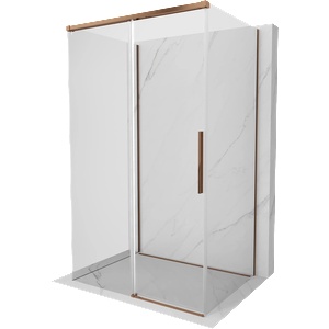 Mexen Rox-3S тристенна плъзгаща се душ кабина 160 x 110 см, прозрачна, розово злато - 8C2-160-110-60-00-3S (8C2-160-110-60-00-3S)
