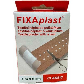 Fixaplast Classic Textilná náplasť s vankúšikom 1 m x 6 cm
