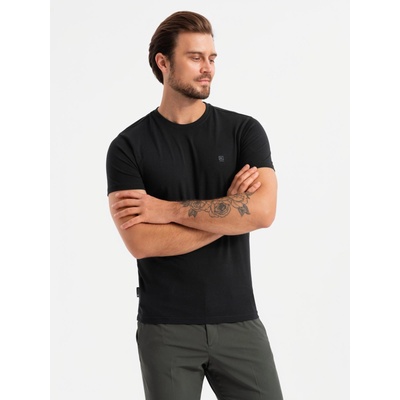 Ombre Clothing Мъжка памучна тениска с трикольор - бяло и тъмносиньо V3 OM-TSCT-0174 Ombre Clothing Ombre Clothing | Sin | МЪЖЕ | L