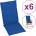 vidaXL Възглавници за столове 6 бр кралско сини 120x50x3 см плат (314118)