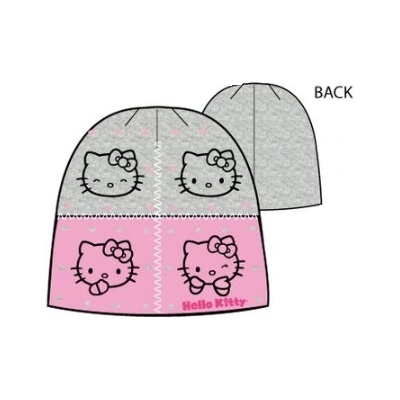 Zimní čepice Hello Kitty růžovo bílá