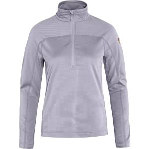 Fjällräven Дамски поларен пуловер Fjällräven Women's Abisko Lite Fleece Half Zip Fleece jumper - Lavender Mist (105-4199-0612)