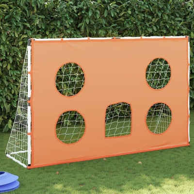 vidaXL Детска футболна врата с платно мишена и топка 182x62x118 см (4008439)