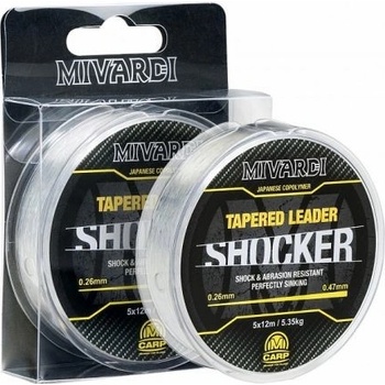 Mivardi Shocker Tapered Leader 5x12 m 0,30-0,47 mm