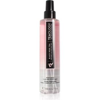 Teaology Body Mist Rose Tea спрей за тяло с аромат на рози цветна вода за почистване и тонизиране 200ml